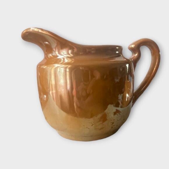 VTG Peach Lusterware Creamer Made in Japan Hand Painted 1950s - Picture 1 of 1